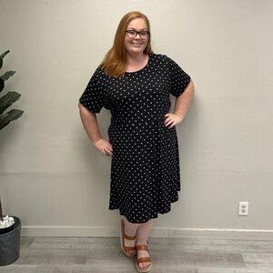 Woman Within Short-Sleeve Crewneck T-Shirt Dress - Size 34